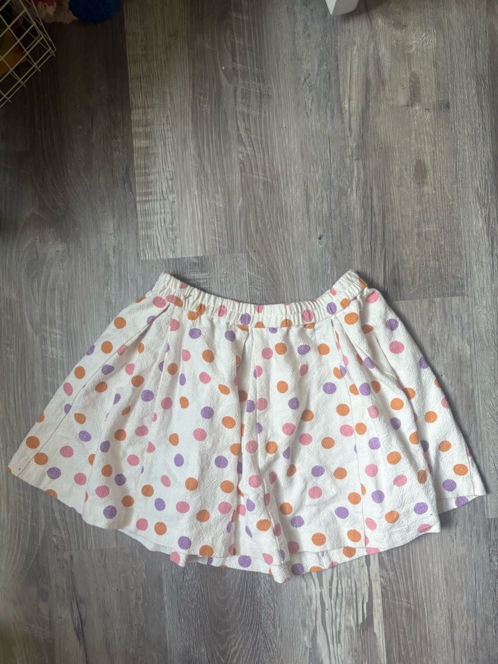 fashion brand company linen cheerleader skirt polka dots medium